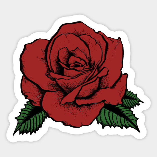 red rose  Red Rose Sticker  TeePublic AU